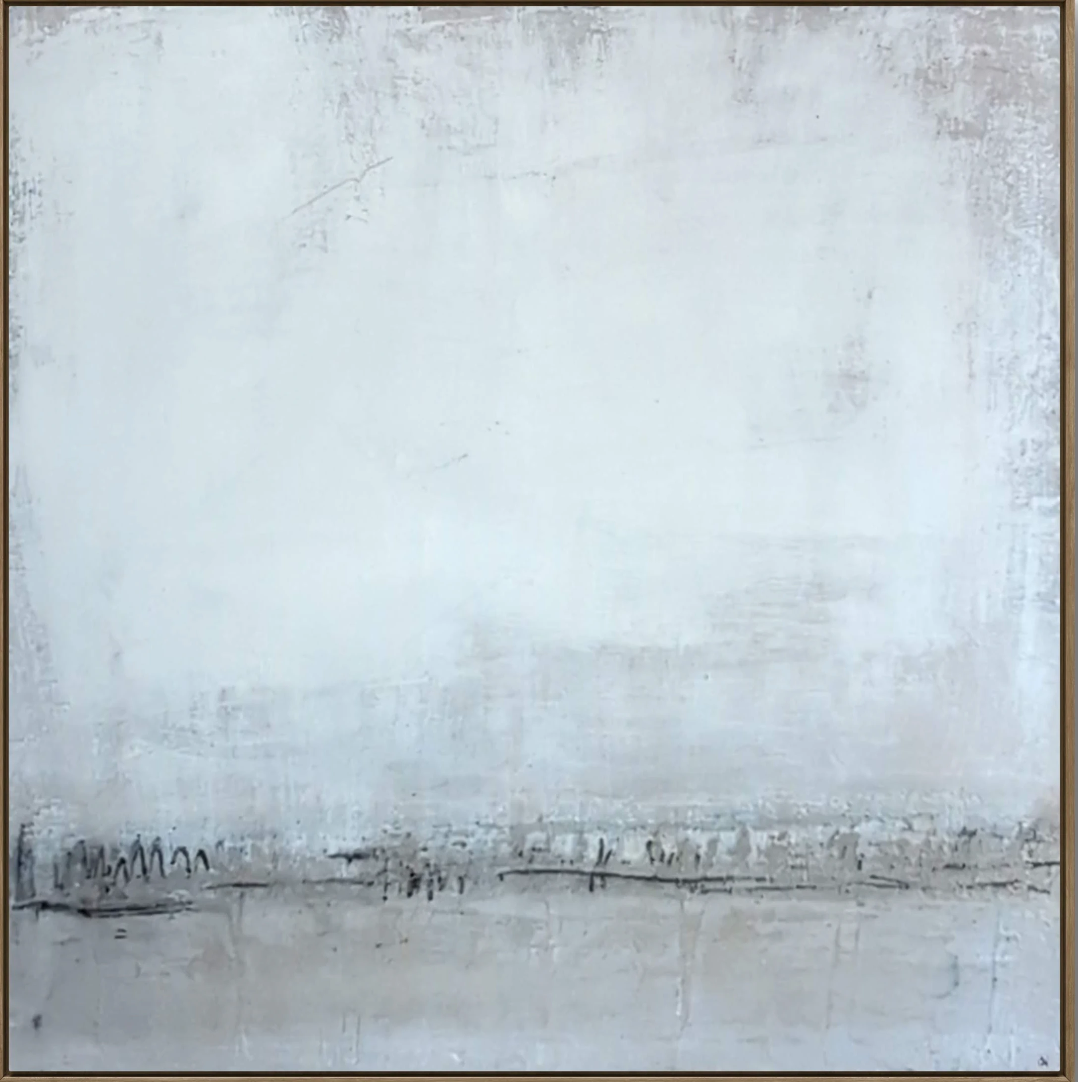 Freilinge – Abstrakte Originalarbeit in Weiß | Strukturbild 100 × 100 cm