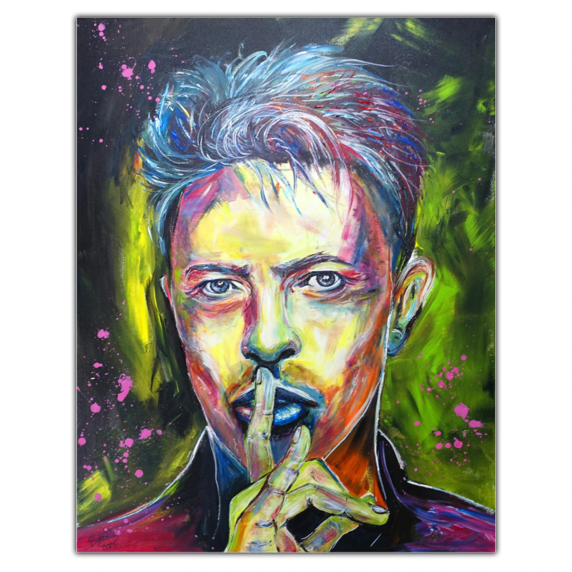  David Bowie Gemälde abstraktes Gesicht  Kunst