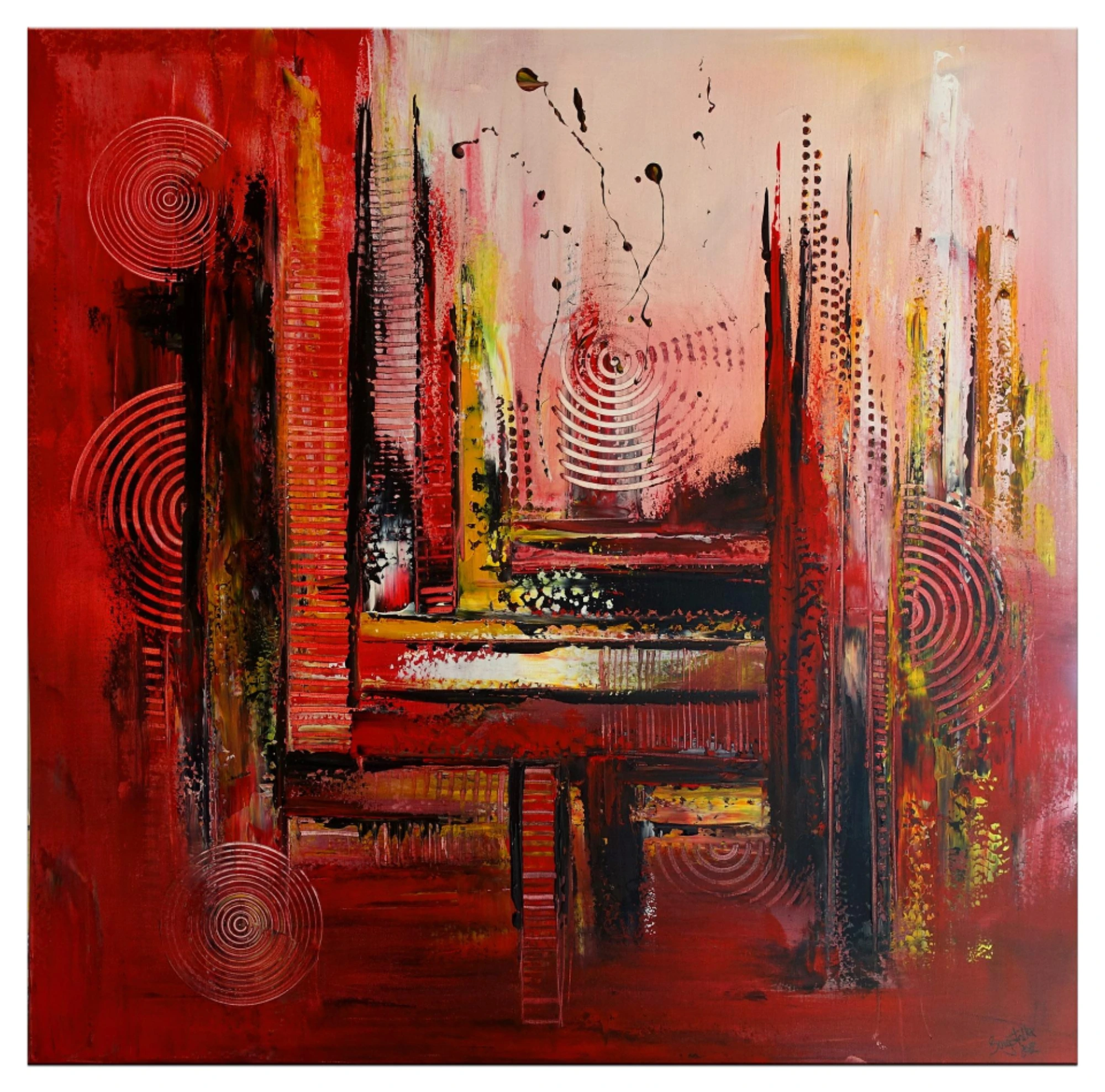 Alice Springs - Abstraktes Wandbild rot 