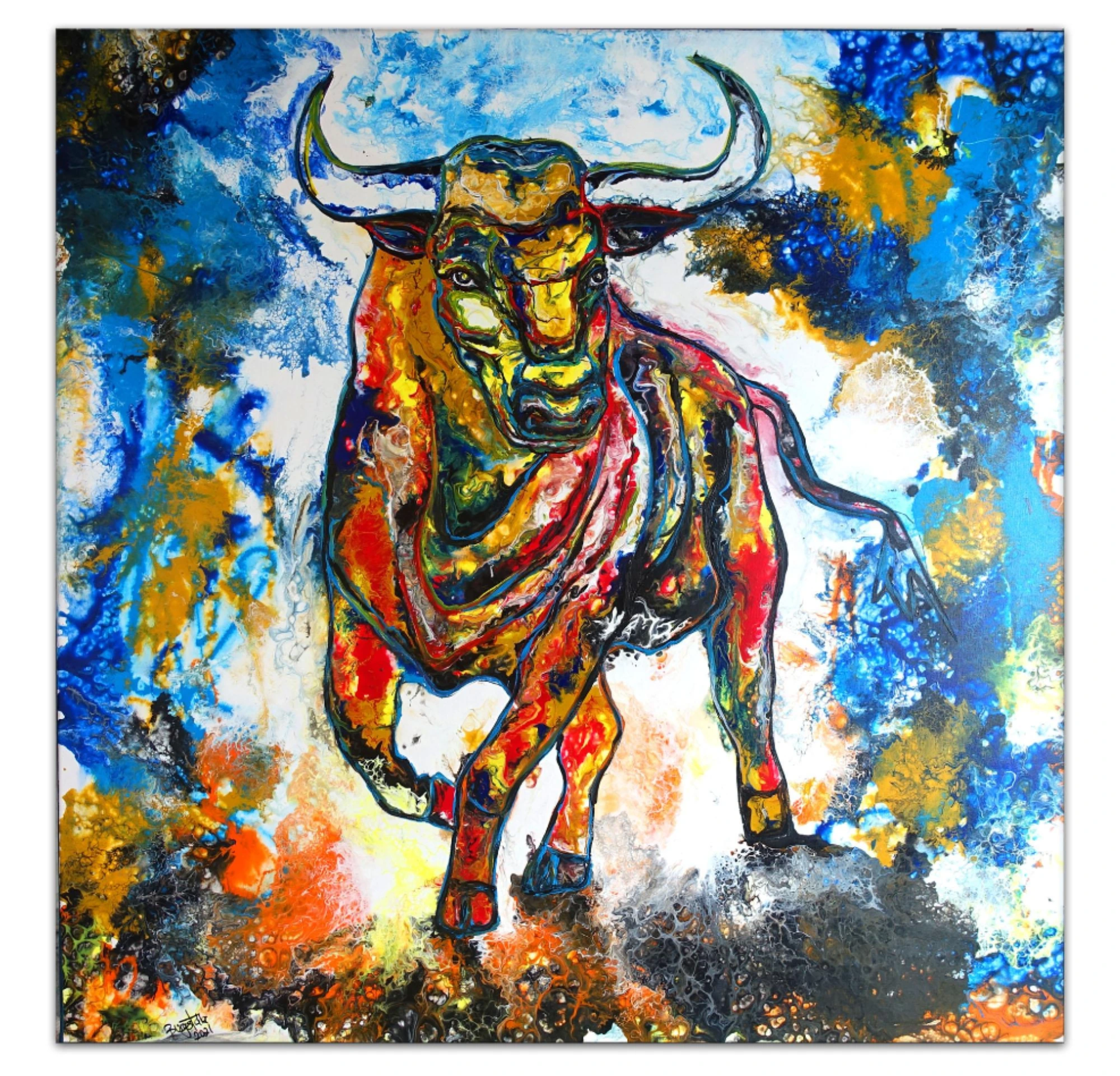 Bailaor Wandbild Stier Bulle 