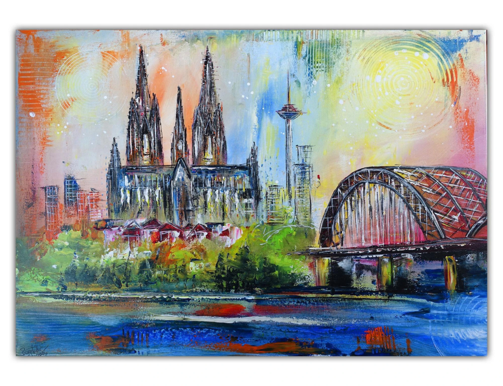 Bild Köln Kunstwerk Original Gemälde Kunst Malerei