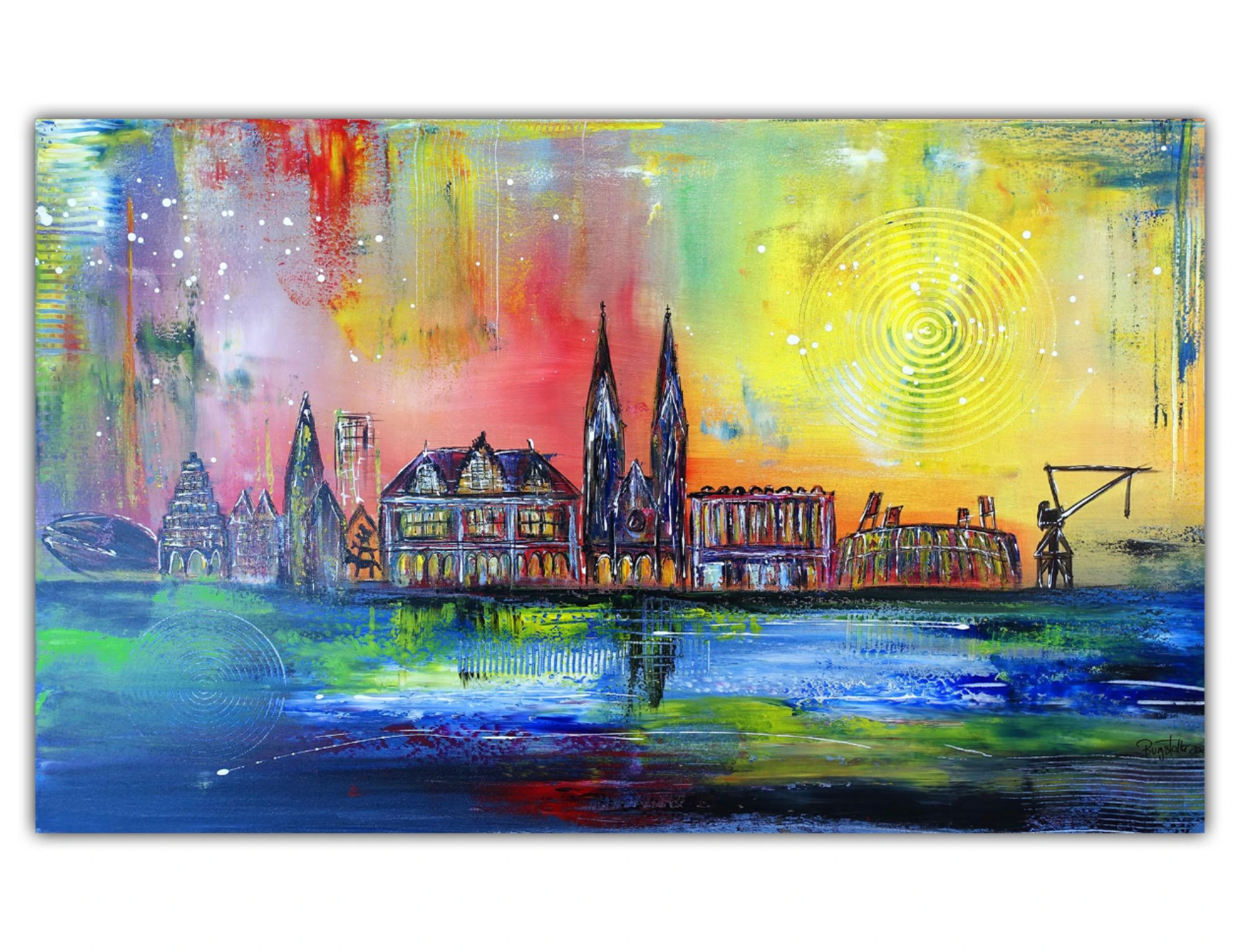 Bremen Kunst Bild Dom Universum Weserstadion Gemälde Malerei Künstlerbild