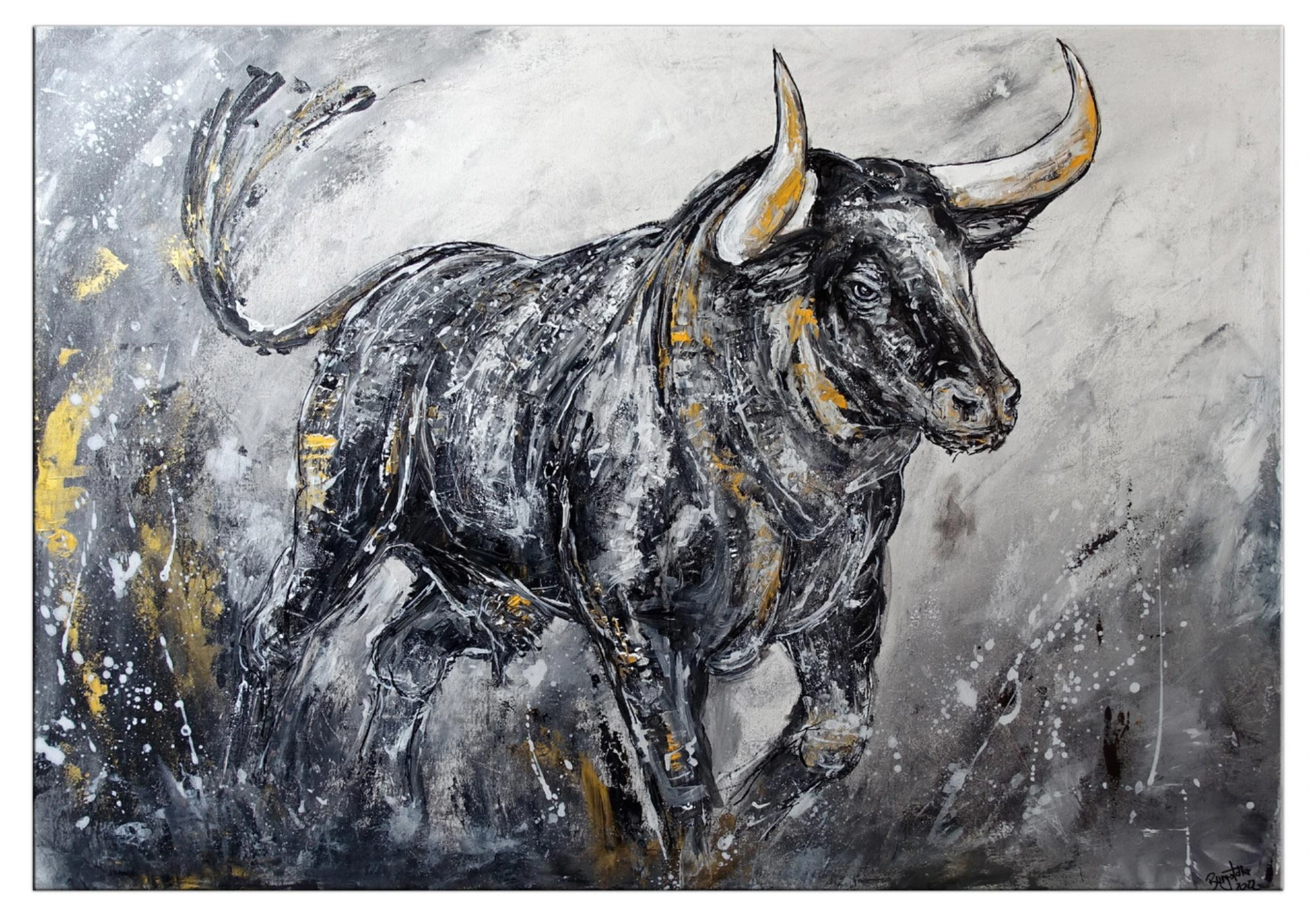 Charging Wilder Stier Bulle