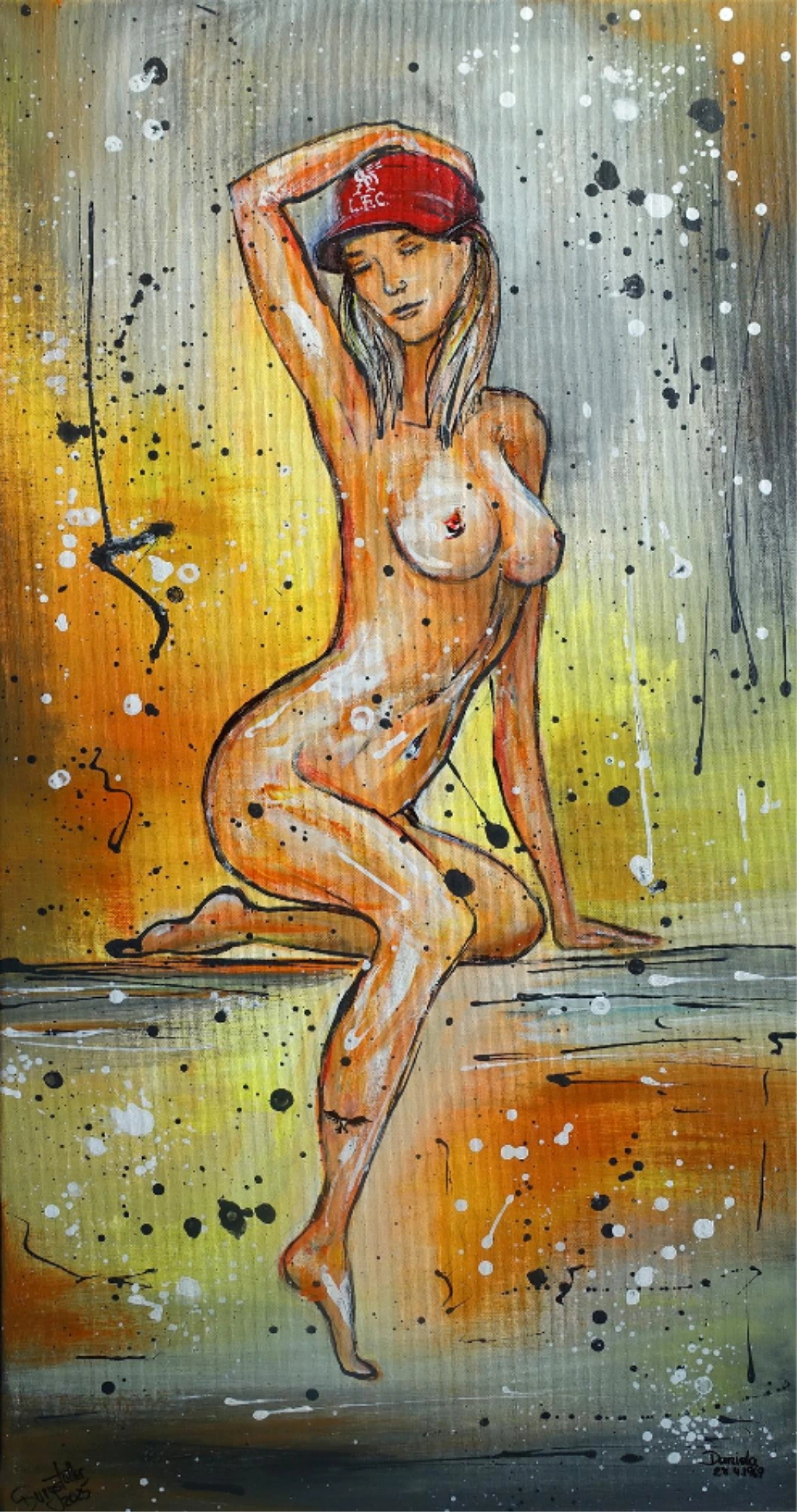 Das Modell erotische Malerei Erotik Gemälde Kunstbild
