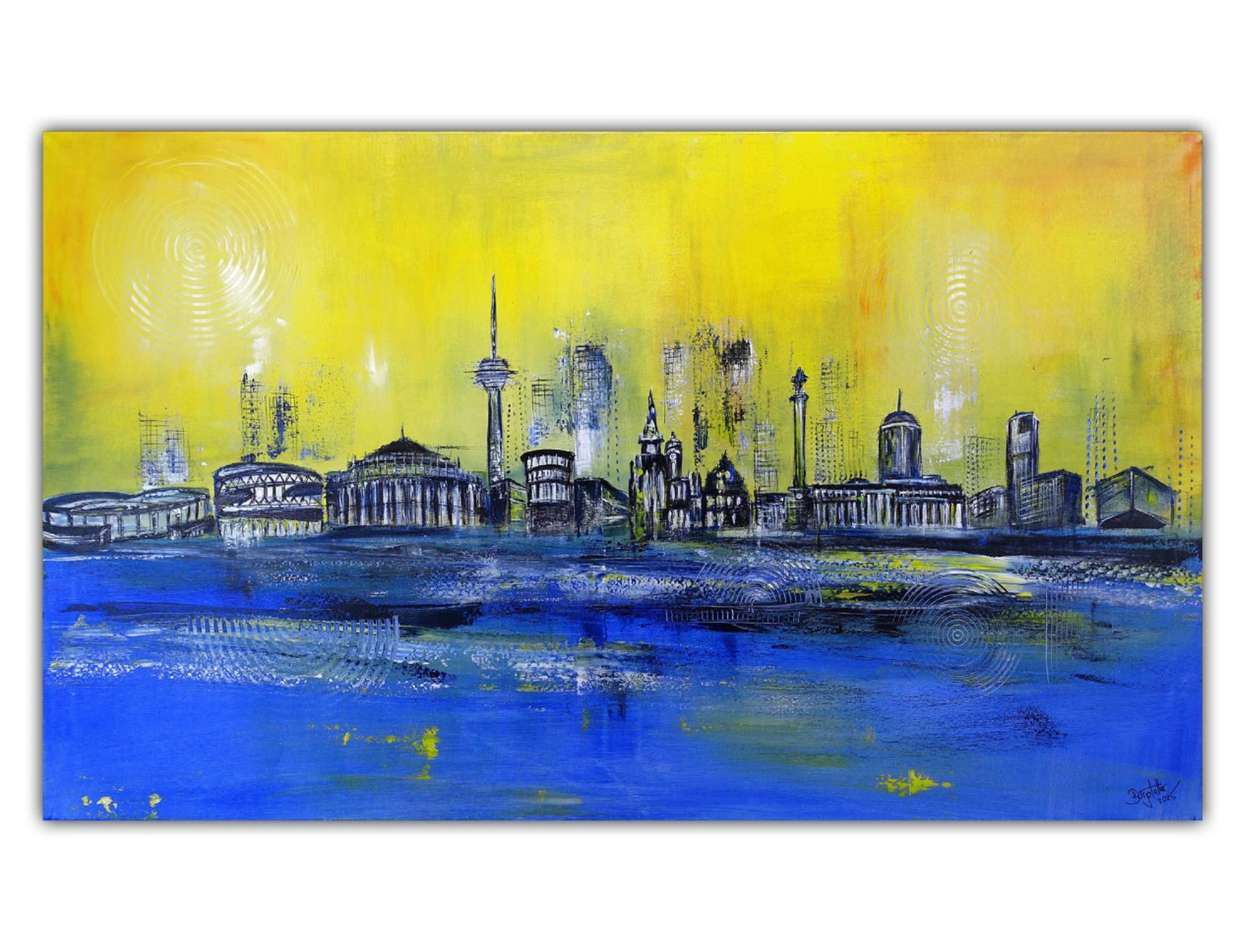 Gemälde Stuttgart Kunst Bild modern Leinwand Acrylbild