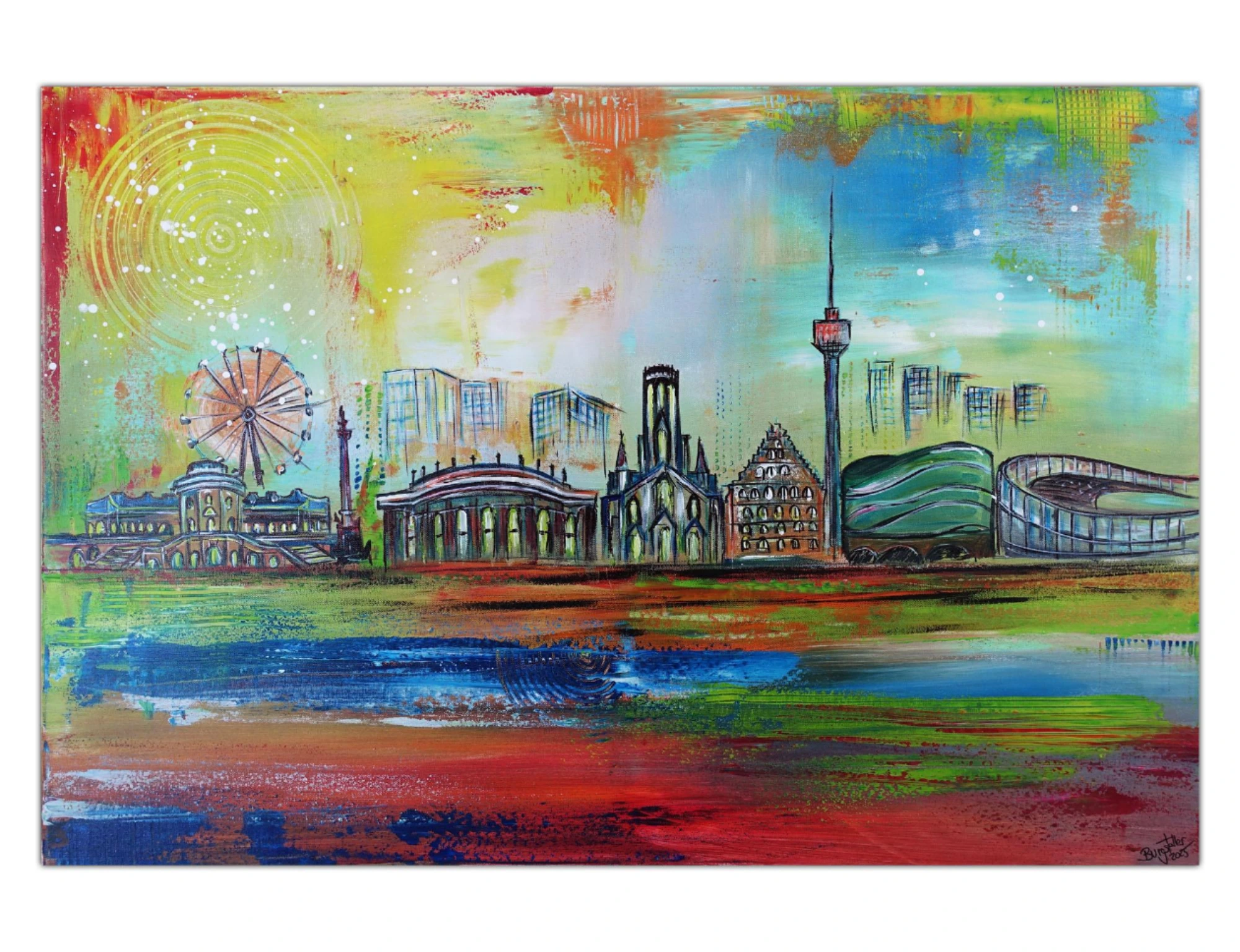 Kunst Stuttgart Künstler Bild Gemälde auf Leinwand Acrylmalerei