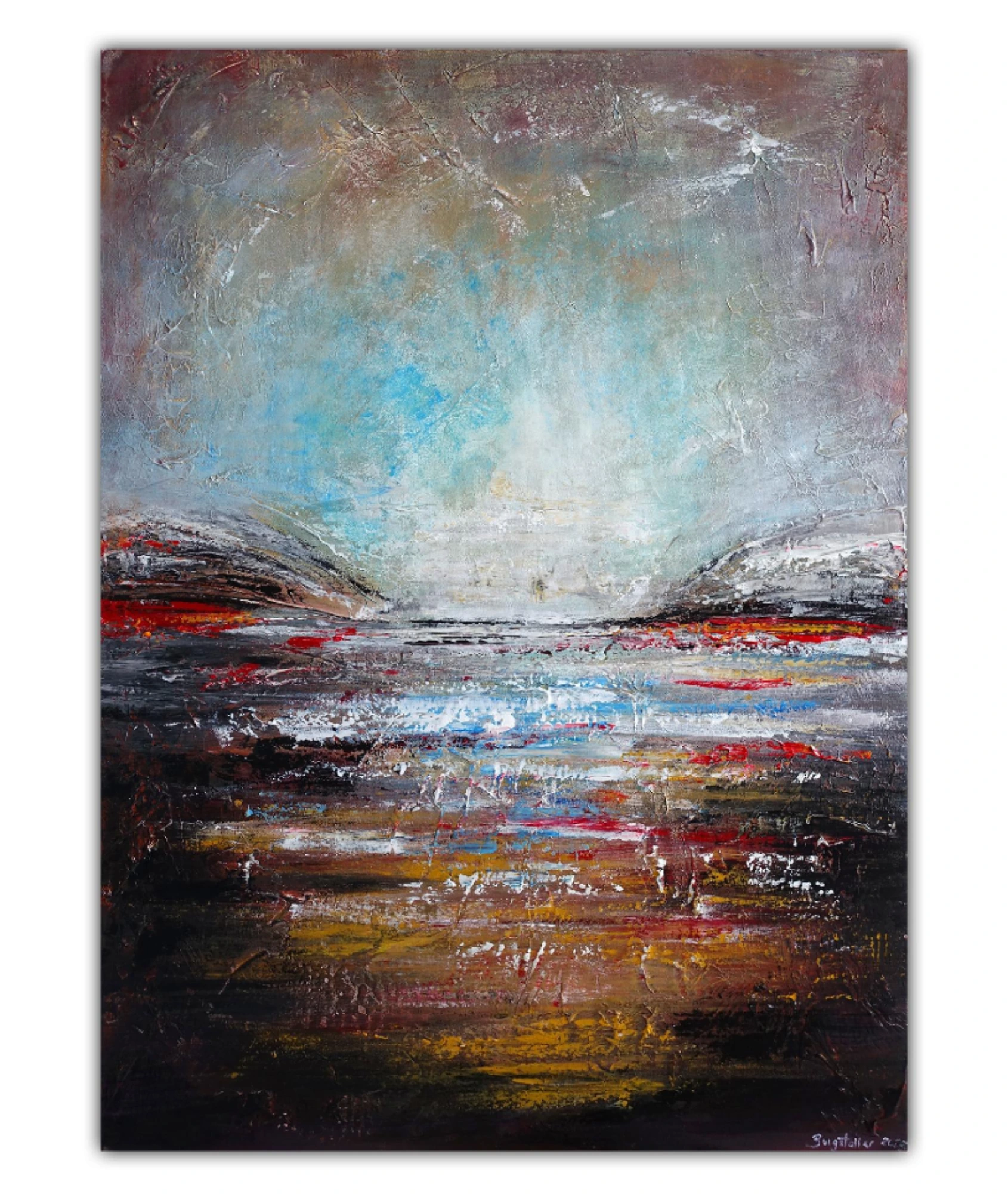 Meerestosen abstrakte Landschaftsmalerei maritim Meer Wellen