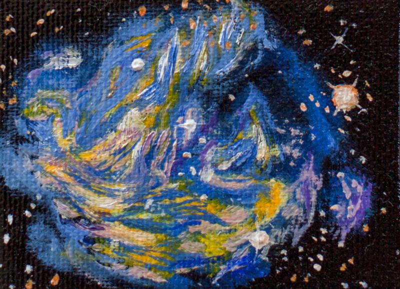 Kosmischer Tanz - Supernova blau