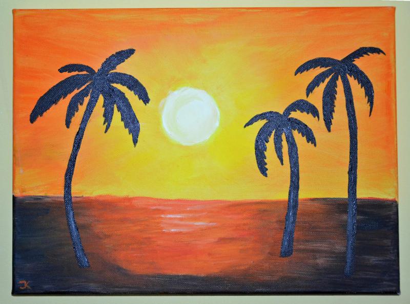 Sonnenuntergang Palmen