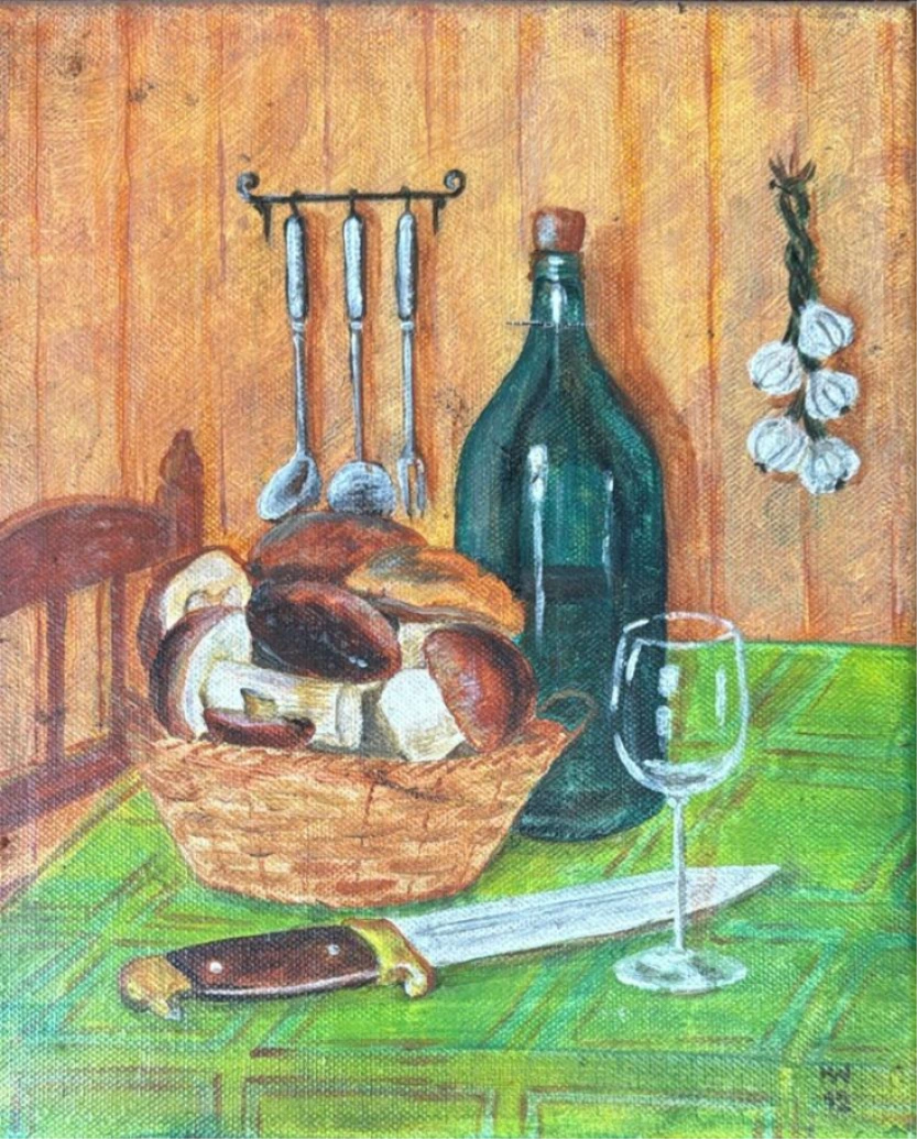 Wein mit Steinpilzen