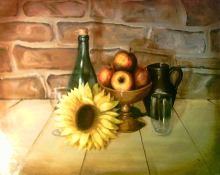 Stillleben mit Sonnenblume