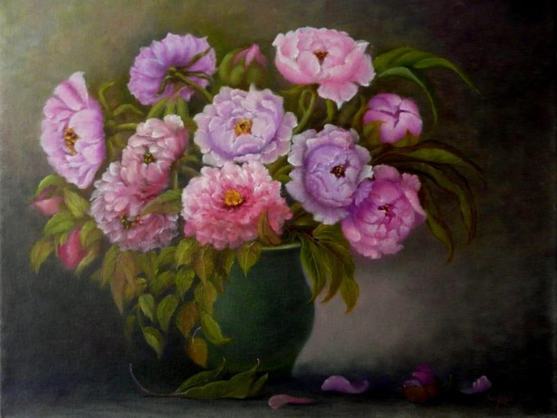 Peonies in a Vase