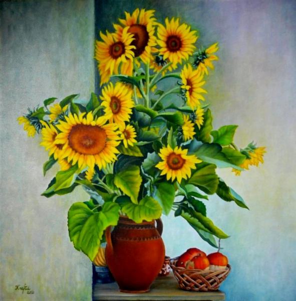 Sunflowers and Pumpkins (painting in private property)