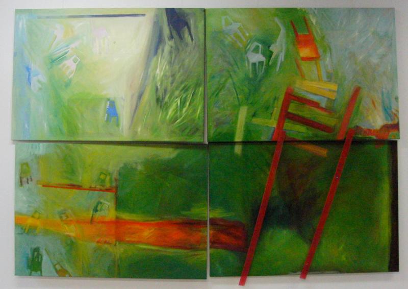 CRAZY DANCE IN GREEN
4 teilig 2015   180 x 260 cm, Acryl auf Leinwand, 2 Plexiglasteile
€ 4.000,-