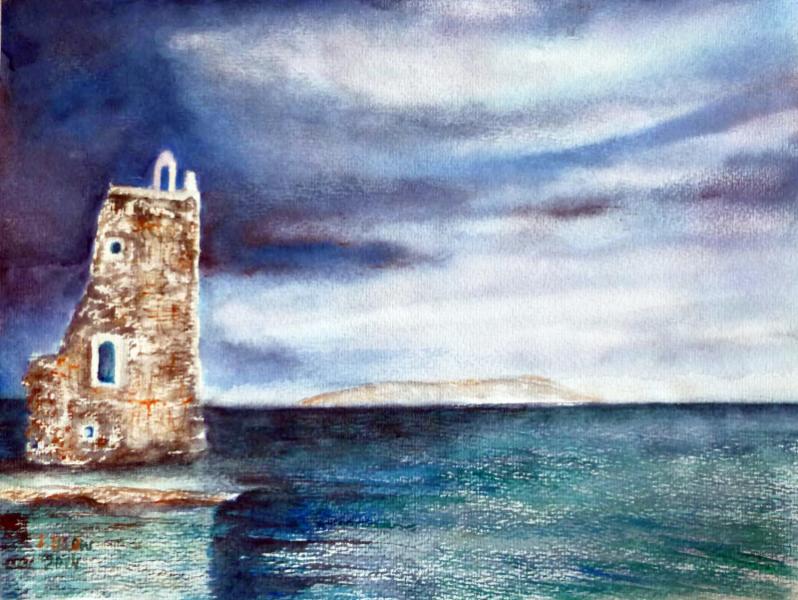 Der Wachturm im Meer