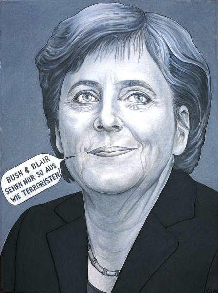 Angela Merkel pondering on Terrorism 