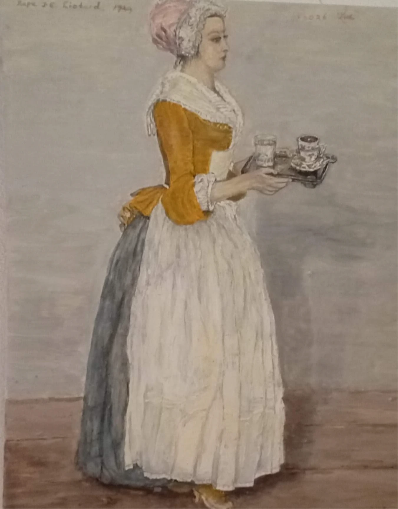 Reproductie  liotard  .Is bekende Duitse realischtische schilder 1744