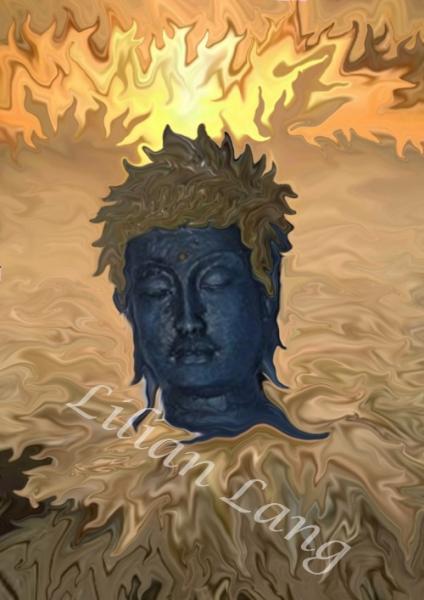 Buddha Kopf Licht