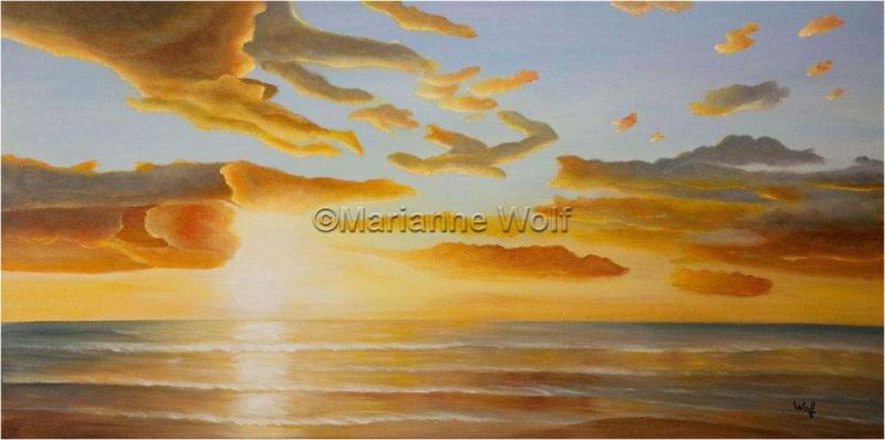 Marianne Wolf | Wolkenglühen überm Meer