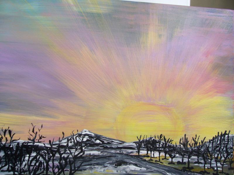 Sonnenaufgang 2  - Original Acrylbild