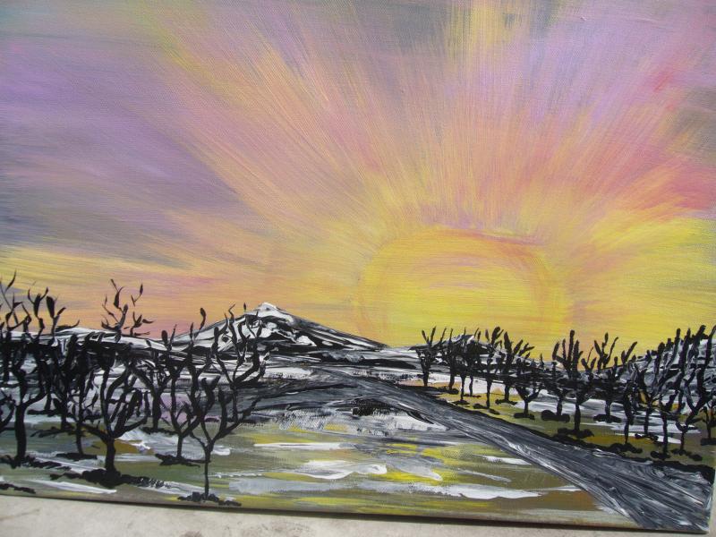 Sonnenaufgang 2  - Original Acrylbild