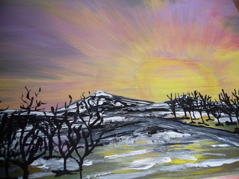 Sonnenaufgang 2  - Original Acrylbild