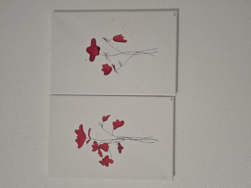 Rote Blumen (je 20 x 30)