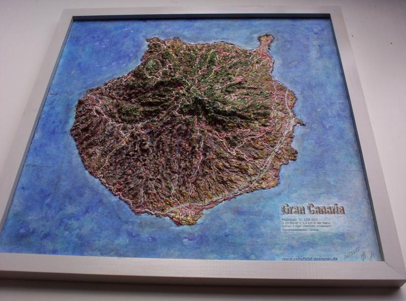 Gran Canaria "Geografisches Reliefbild-Unikat"