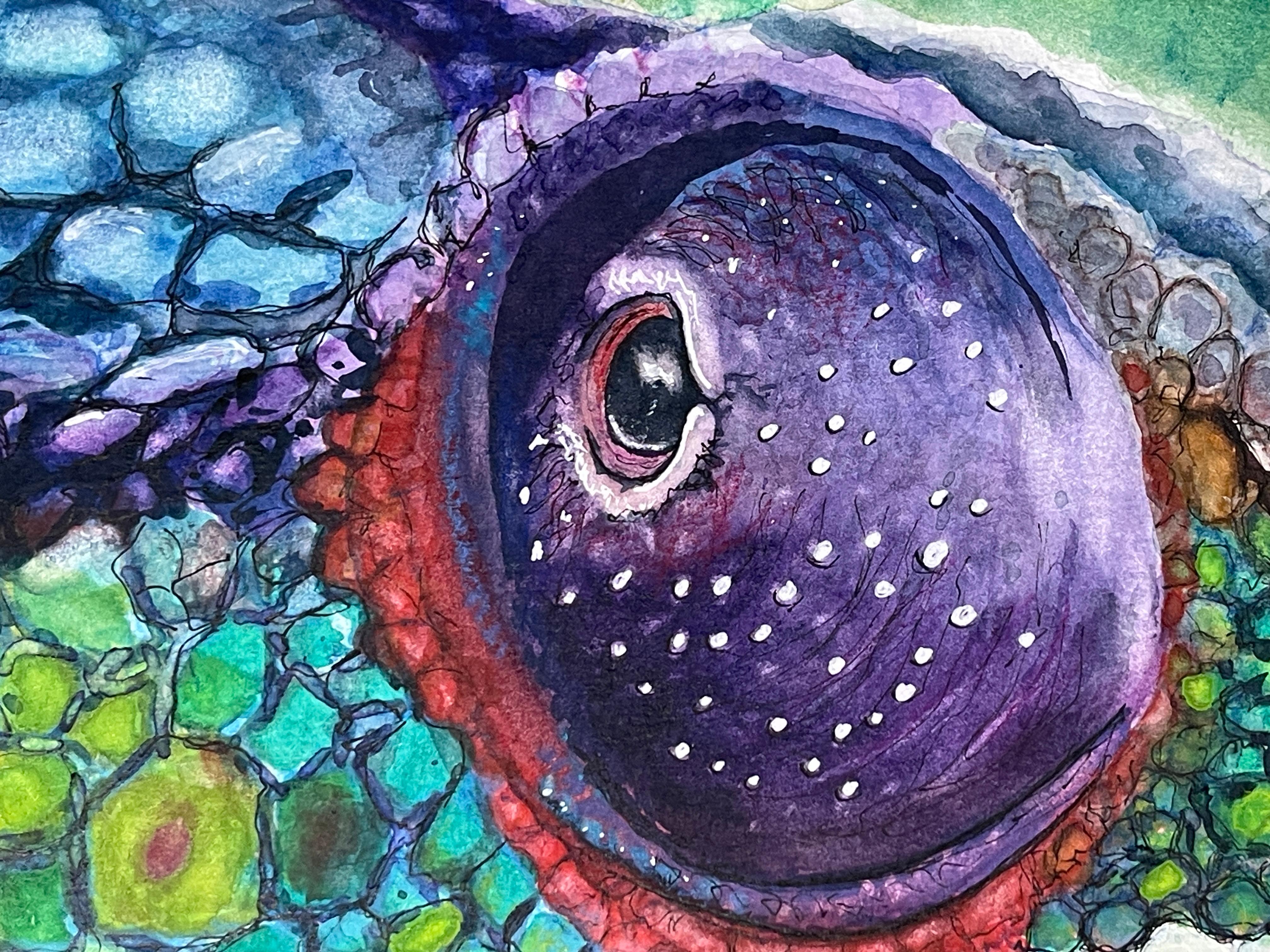 Aquarell Chamäleon mit Eisenhut Surkow Art
Künstler: Paul Surkow