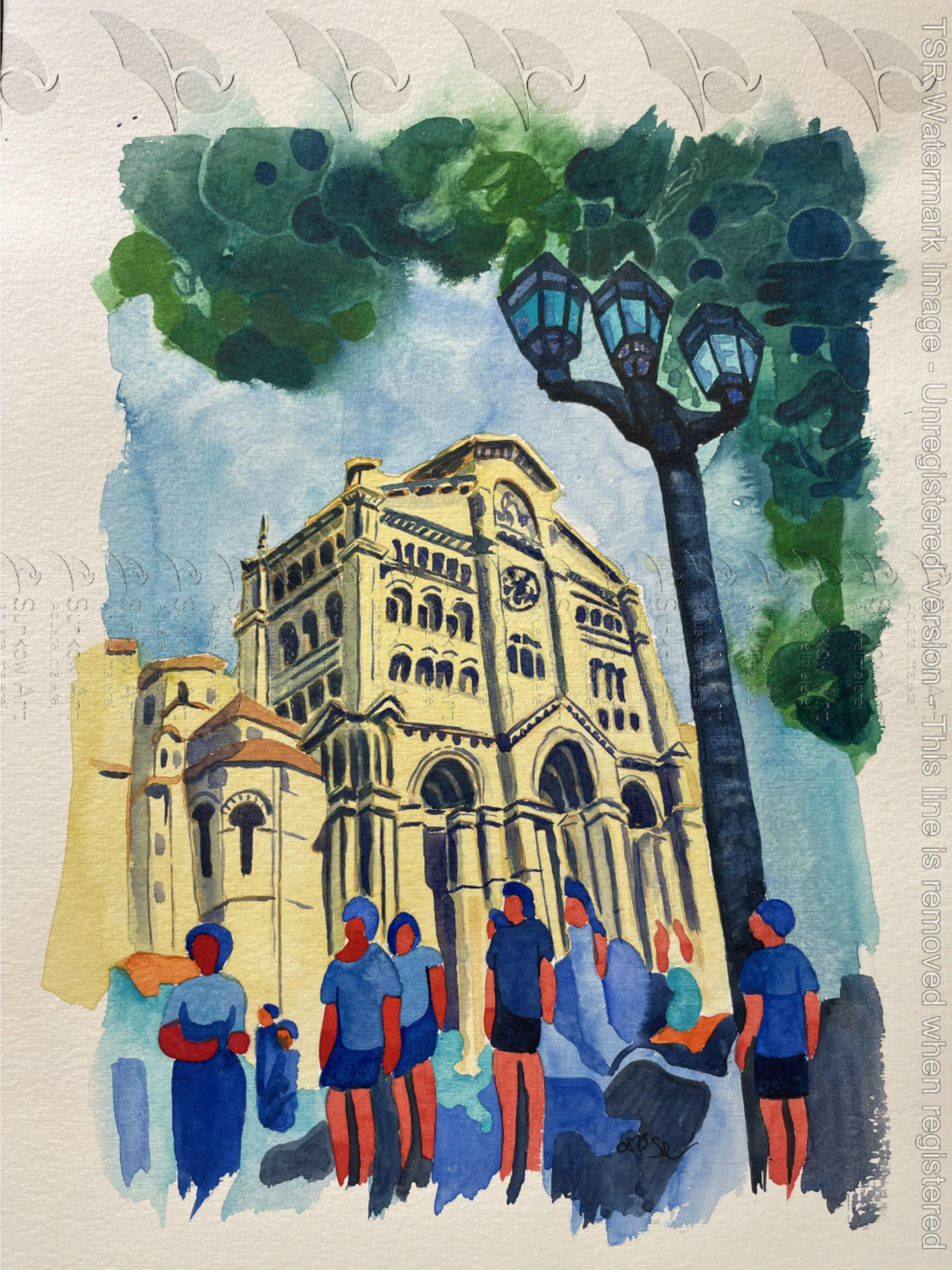 Aquarell Kathedrale Notre Dame Surkow Art
Künstler Paul Surkow