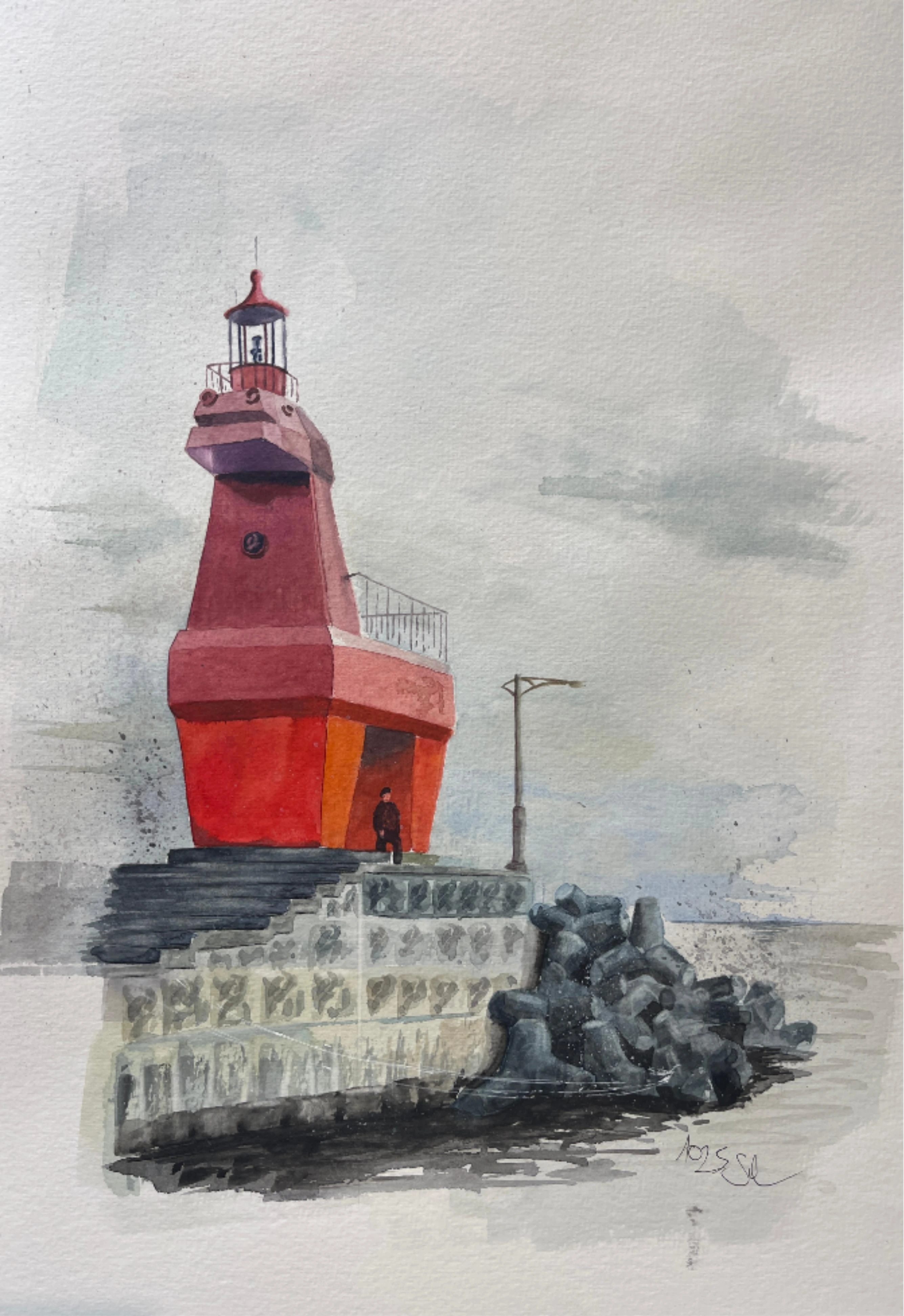 Aquarell Leuchtturm Pferd Surkow Art
Künstler Paul Surkow
