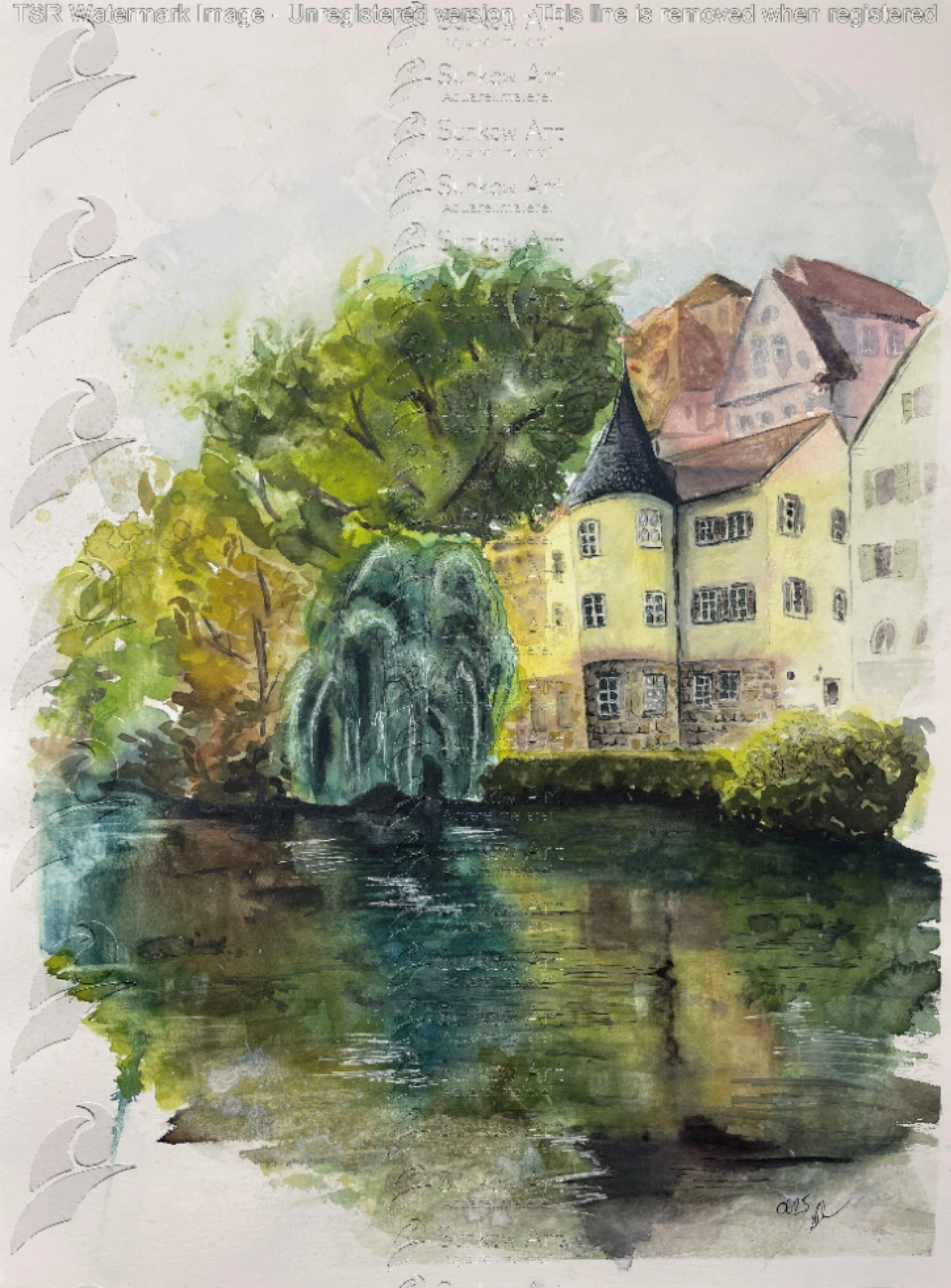 Aquarell Tübingen Hölderlinturm Surkow Art
Künstler: Paul Surkow