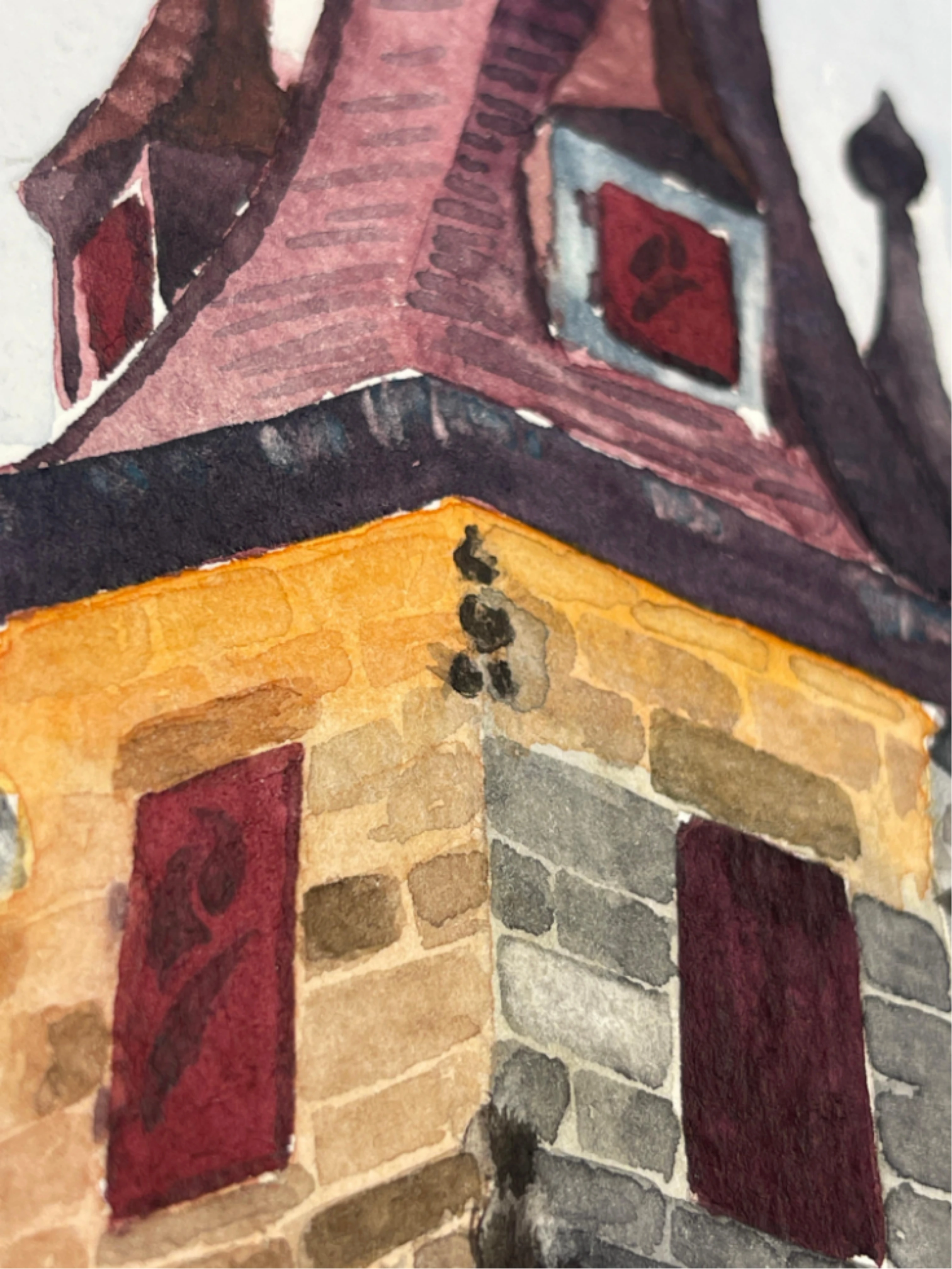 Aquarell Tübingen Stiftskirche Surkow art 
Künstler Paul Surkow