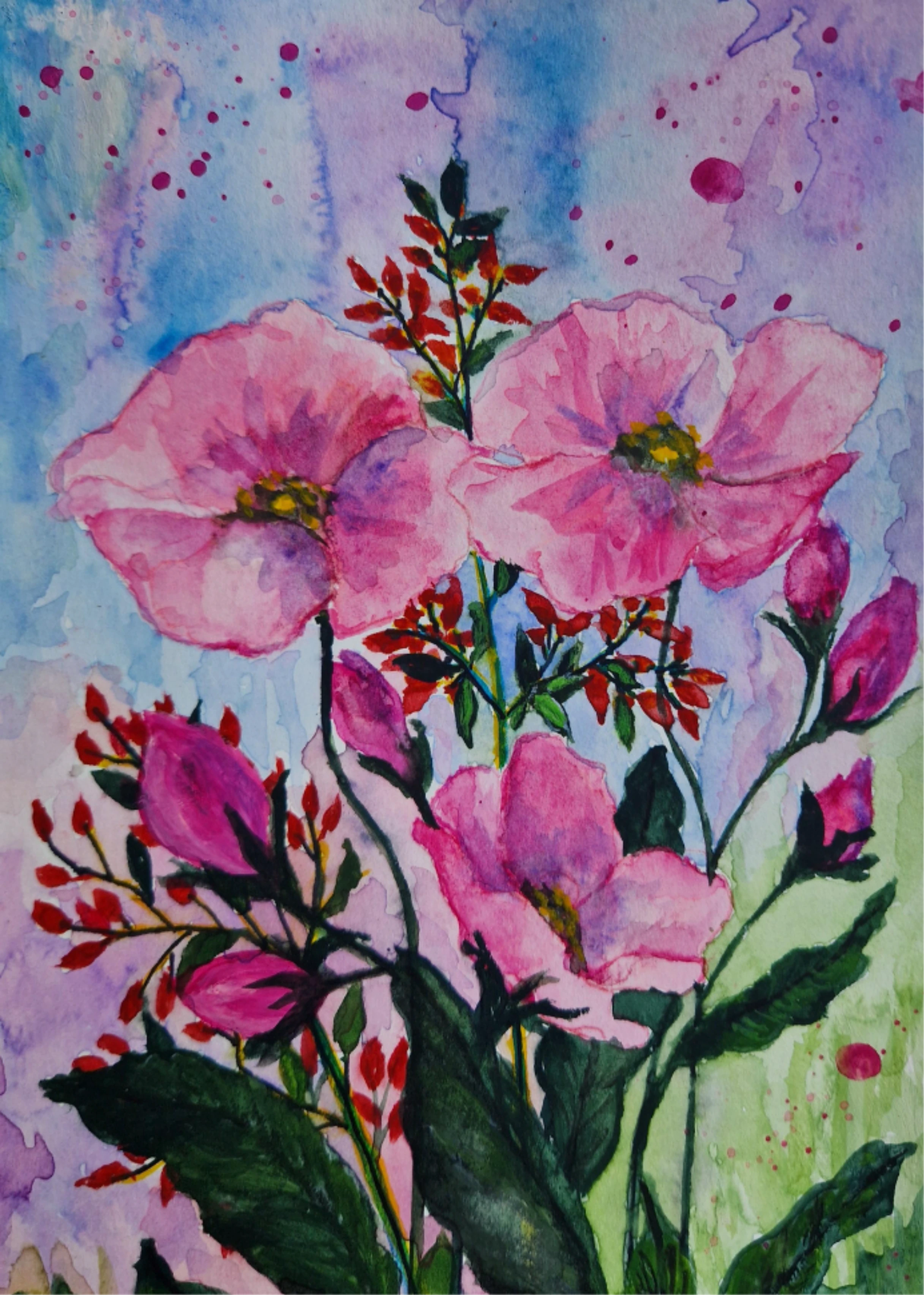 Rosa Blumen 302