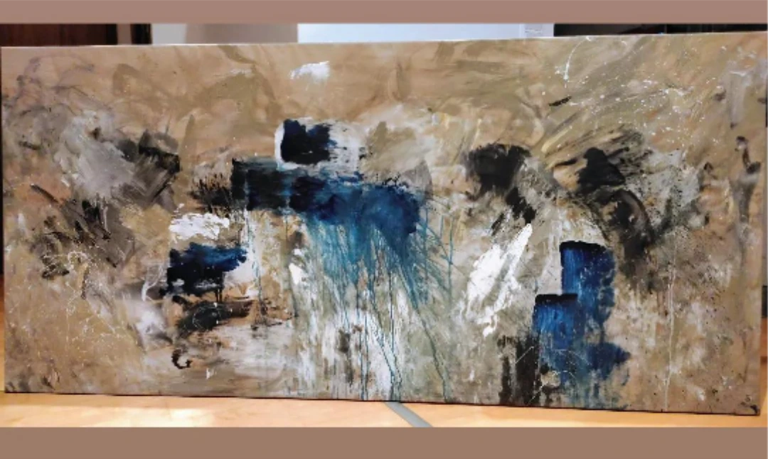 Acryl-Mischtechnik 100 x 200 cm
Wundervolles Werk auf Naturleinen 
